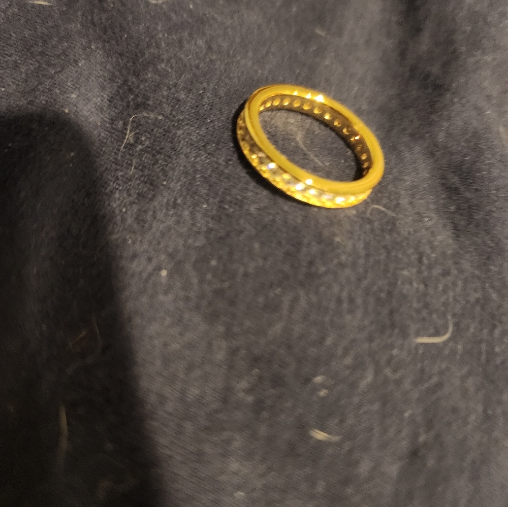 Moissanite eternity band, size 6.5